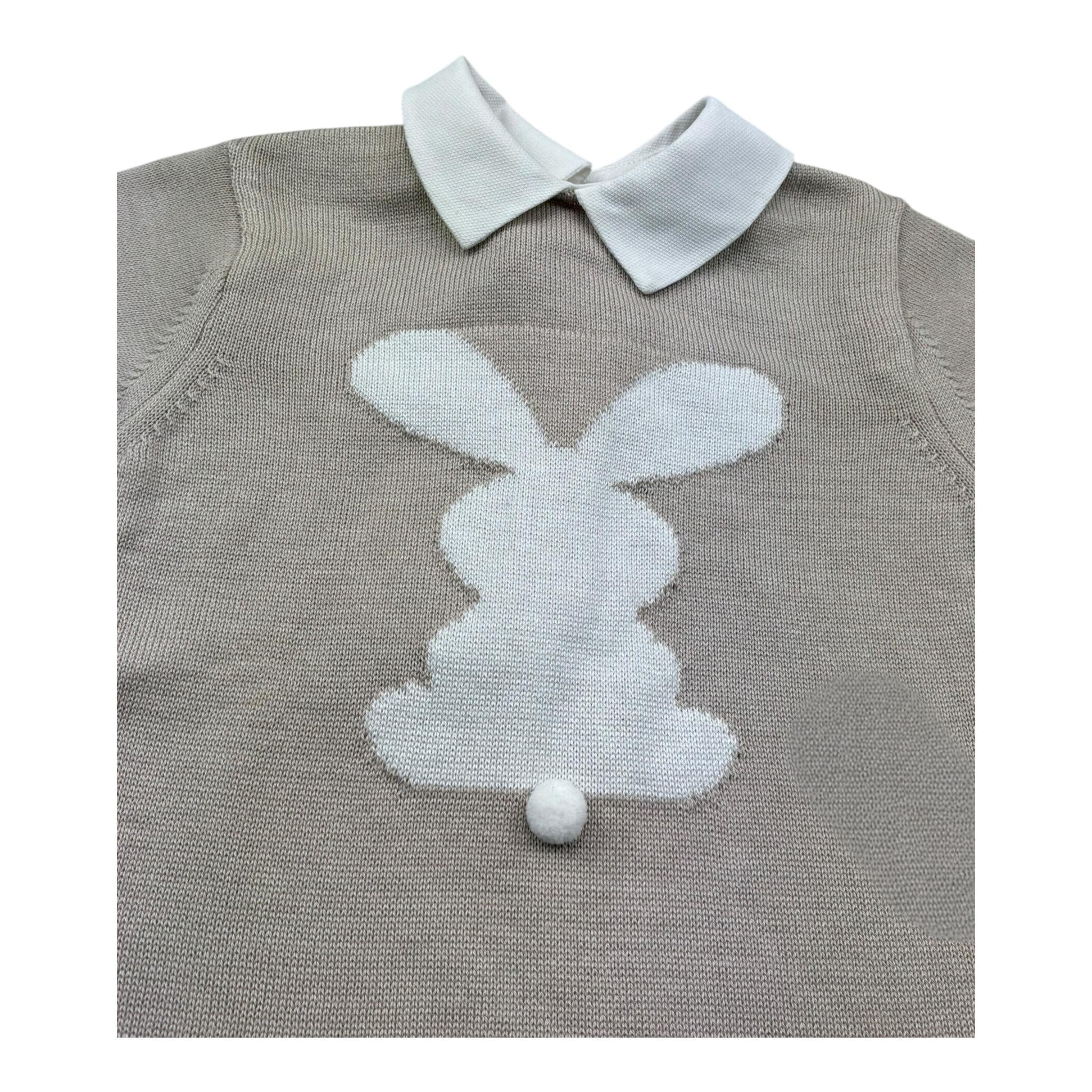 Isabel & Martinez Pagliaccetto Mezza Manica Tinta Unita con Colletto per Neonato IM25N538 BEIGE ISABEL & MARTINEZ 