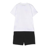 Cesare Paciotti Completo 2 Pezzi T-Shirt-Bermuda  Nero/Bianco Per Neonato
