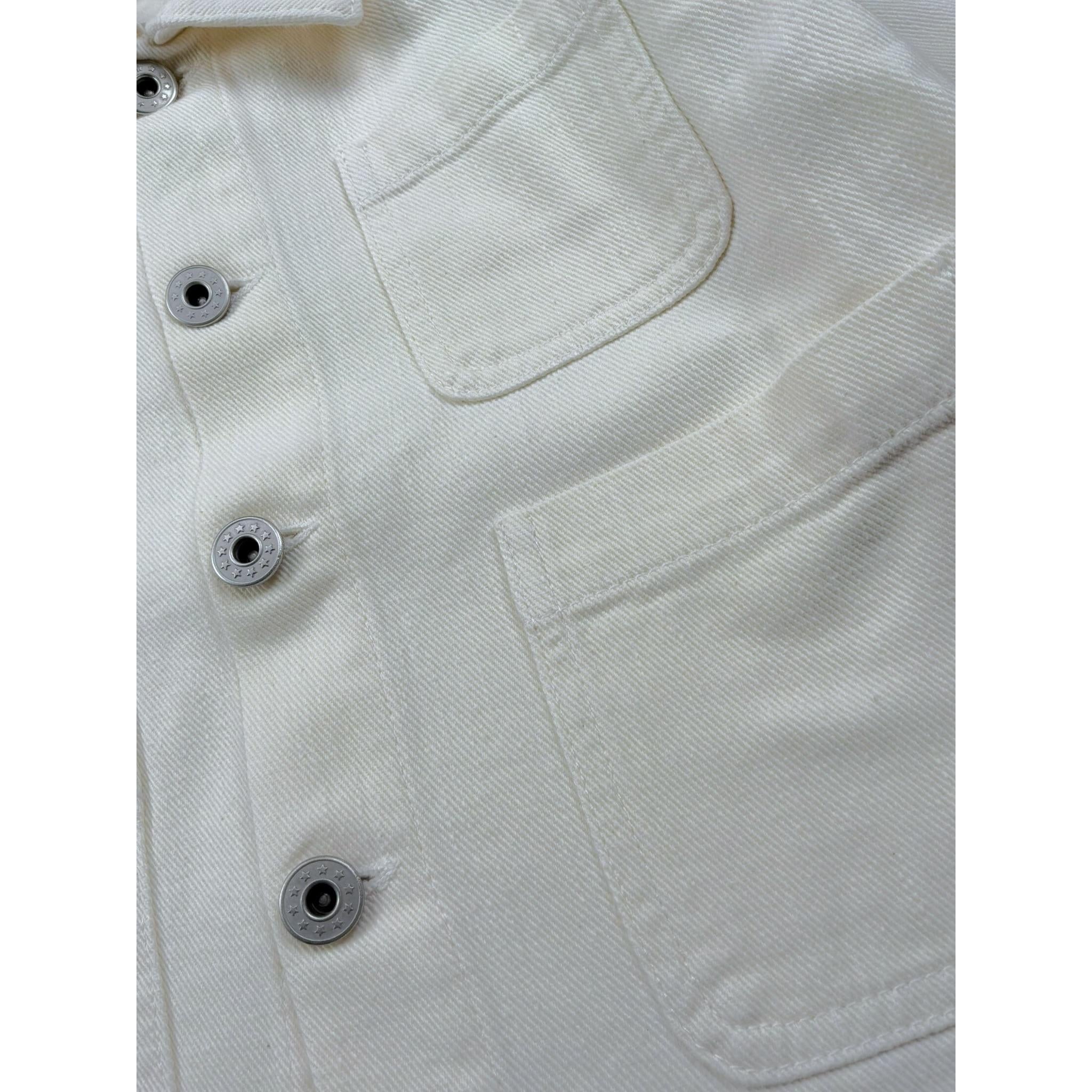 Il Gufo Giubbino Tinta Unita In Denim per Bambino P25GR225J0044 PANNA IL GUFO 