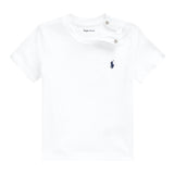 Ralph Lauren T-Shirt Girocollo Tinta Unita con Ricamo per Neonato 320832904033 BIANCO RALPH LAUREN 