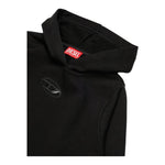 Diesel Felpa Tinta Unita con Cappuccio per Bambina J02014 NERO DIESEL 