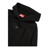 Diesel Felpa Tinta Unita con Cappuccio per Bambina J02014 NERO DIESEL 