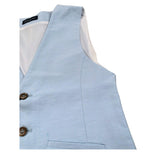 Emanuel Pris Gilet Tinta Unita con Bottoni per Bambino EPC2070R AZZURRO EMANUEL PRIS 