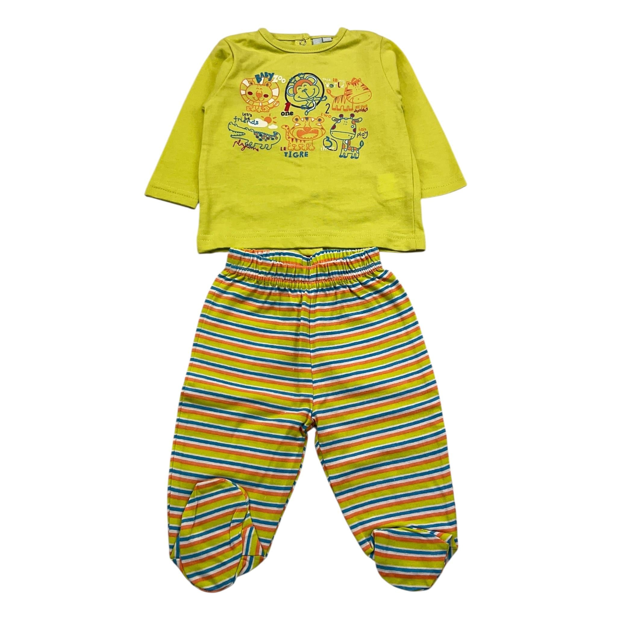 LOSAN completo2 pezzi shirt-pantalone bicolore Verde per Neonato 31V8005AC VERDE LOSAN 