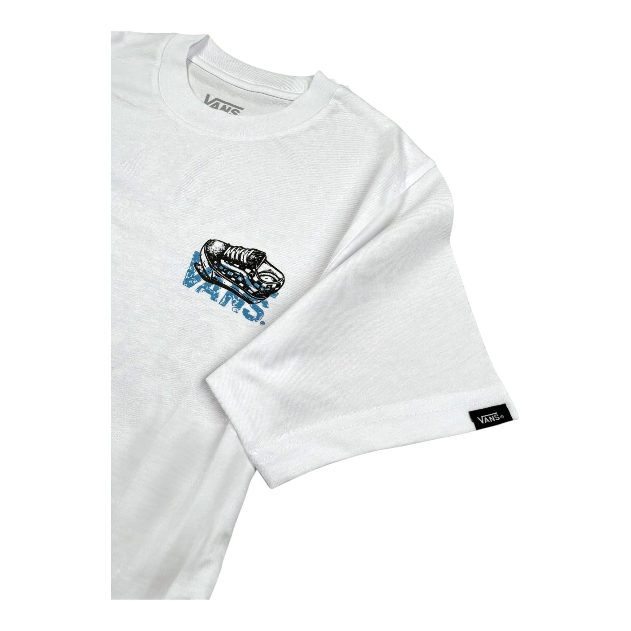 Vans T-Shirt Girocollo Tinta Unita con Stampa per Bambino VN000MKUWHT BIANCO VANS 