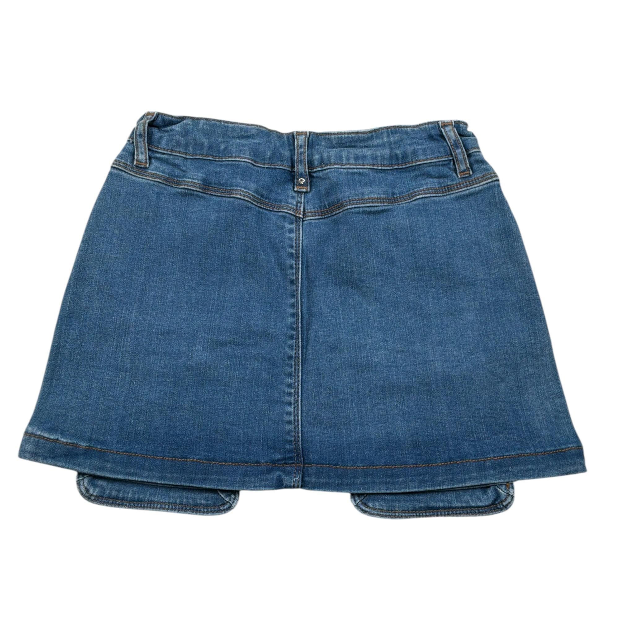 Liu Jo Gonna In Denim tinta unita con Girovita Regolabile Blu per Bambina GA5141 BLU LIU JO 