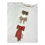 Twinset Abito Mezza Manica Bicolore con Stampa per Bambina 251GJ242B BIANCO TWINSET 