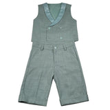 New Gereration Completo 2 Pezzi Gilet-Pantalone tinta unita Verde per Bambino 51950 VERDE NEW GERERATION 