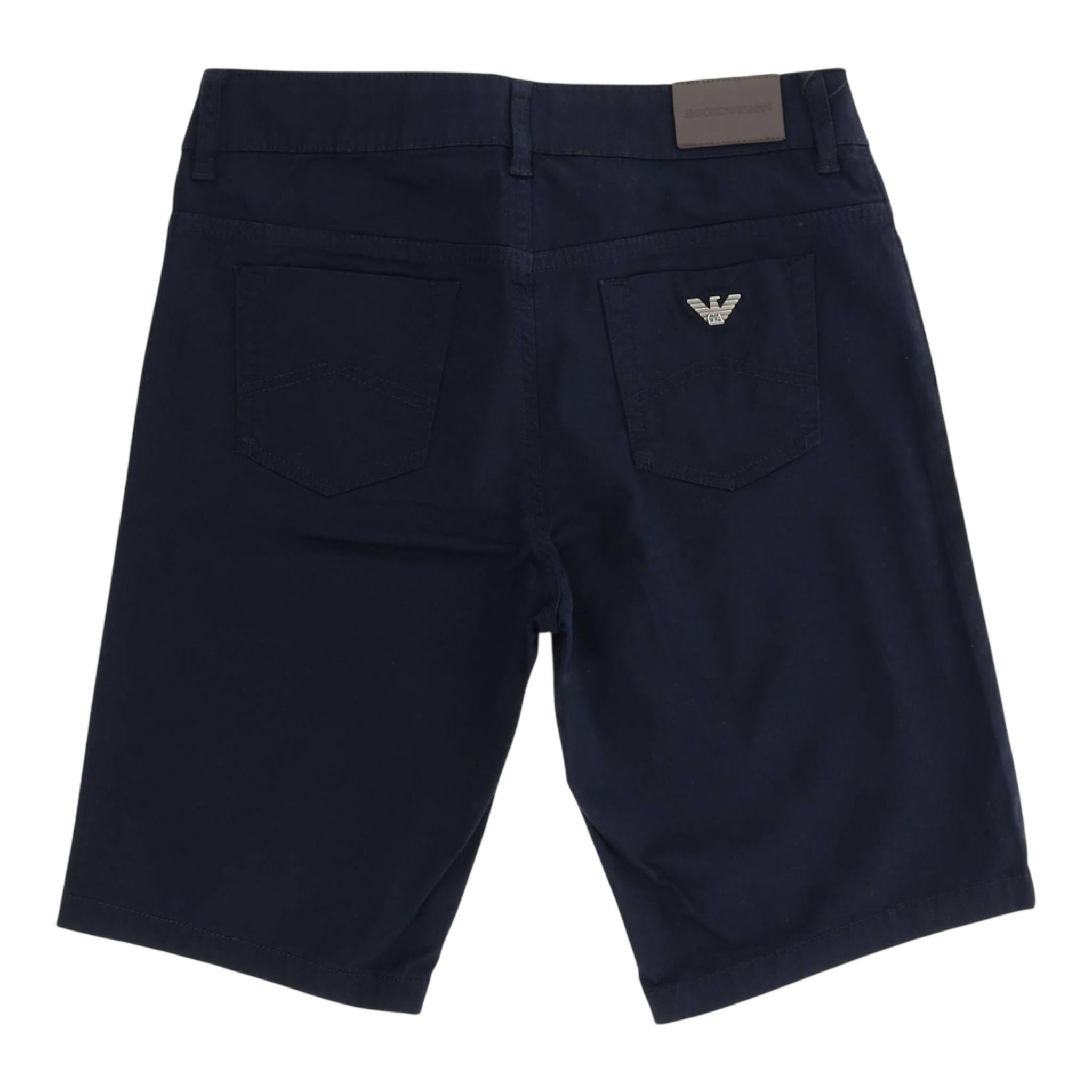 Emporio Armani Bermuda Tinta Unita con 5 Tasche per Bambino 8N4S01X BLU EMPORIO ARMANI 