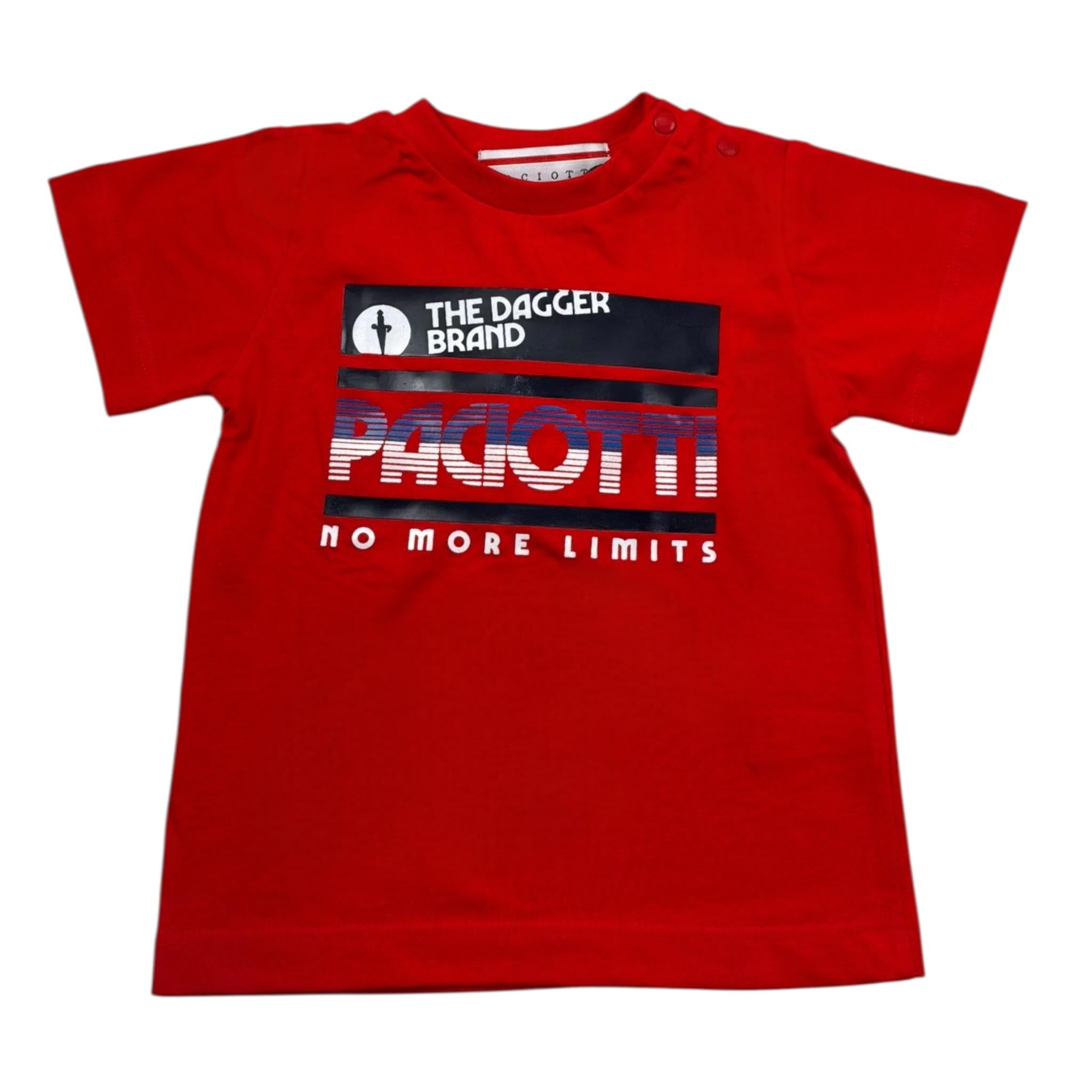 Cesare Paciotti T-Shirt Girocollo Tinta Unita con Stampa per Neonato TSP4116BN ROSSO CESARE PACIOTTI 