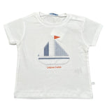 Laranjinha T-Shirt Girocollo Tinta Unita con Stampa per Neonato 92907V5840A61 BIANCO LARANJINHA 