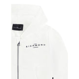 John Richmond Felpa con Zip E Cappuccio Tinta Unita per Neonato RIP25015FE BIANCO JOHN RICHMOND 