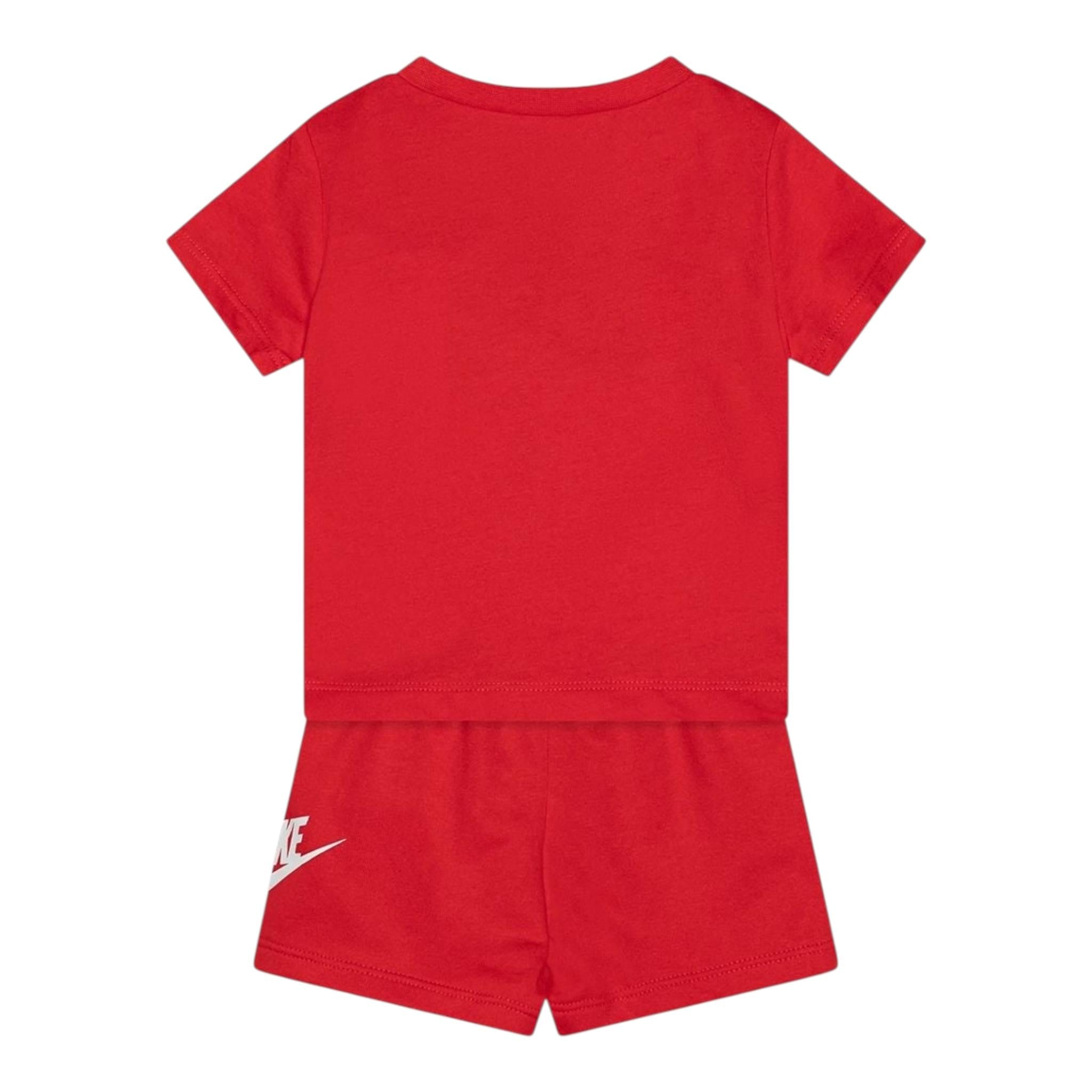 Nike Completo 2 Pezzi T-Shirt-Bermuda Tinta Unita per Bambino 86L596X ROSSO NIKE 
