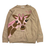 SAINT BARTH maglia girocollo tinta unita con stampa  Sabbia per Bambina PRC000001 SABBIA SAINT BARTH 