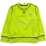 Sun68 Felpa Chiusa Girocollo Tinta Unita con Logo per Bambino F31314 GIALLO FLUO SUN68 