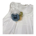 Barcellino Completo 2 Pezzi Camicia-Culotte per Neonata 120816 BIANCO/BLU BARCELLINO 