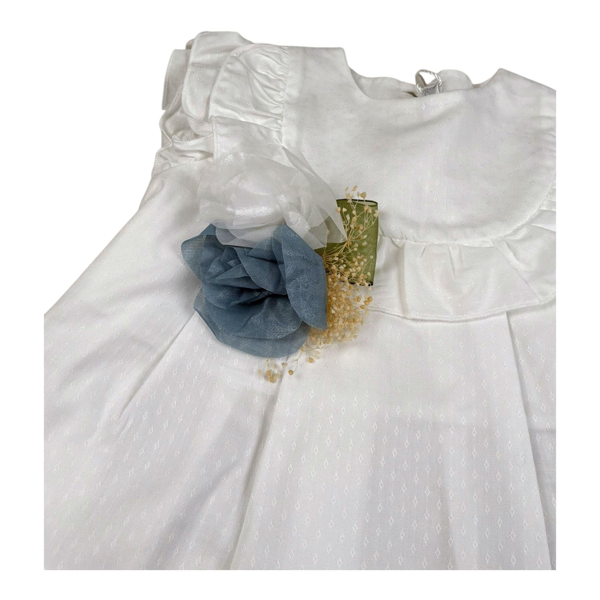 Barcellino Completo 2 Pezzi Camicia-Culotte per Neonata 120816 BIANCO/BLU BARCELLINO 