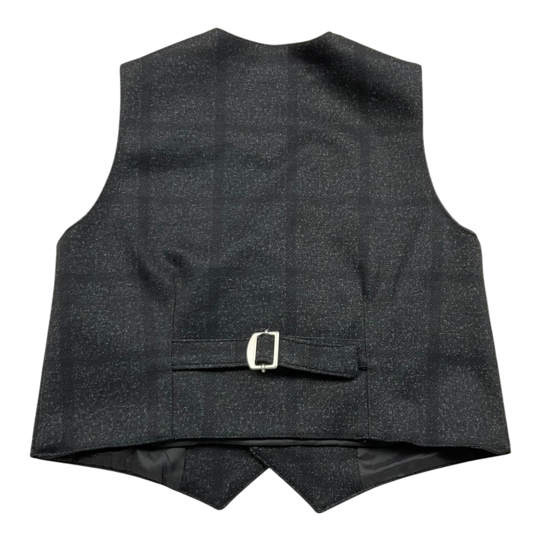 CESARE PACIOTTI gilet tinta unita con logo Nero per Bambino GLP2324B NERO CESARE PACIOTTI 
