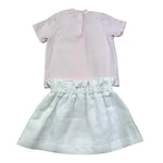 I Delfi Completo 2 Pezzi T-Shirt-Gonna per Neonata 25P5195 BIANCO/ROSA I DELFI 