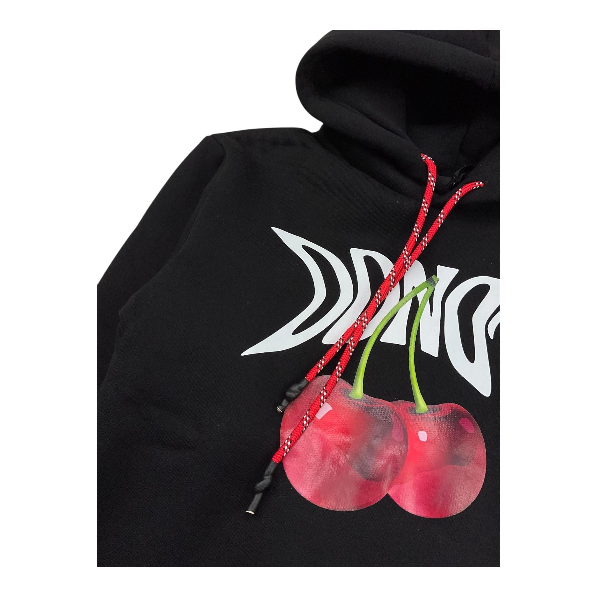 DO NOT CONFORM felpa chiusa con cappuccio tinta unita con stampa ciliegie Nero per Neonato FE027N NERO DO NOT CONFORM 