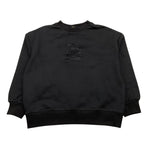 ELISABETTA FRANCHI felpa chiusa girocollo tinta unita con logo Nero per Neonata EGFE050 NERO ELISABETTA FRANCHI 