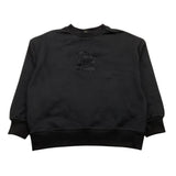 ELISABETTA FRANCHI felpa chiusa girocollo tinta unita con logo Nero per Neonata EGFE050 NERO ELISABETTA FRANCHI 