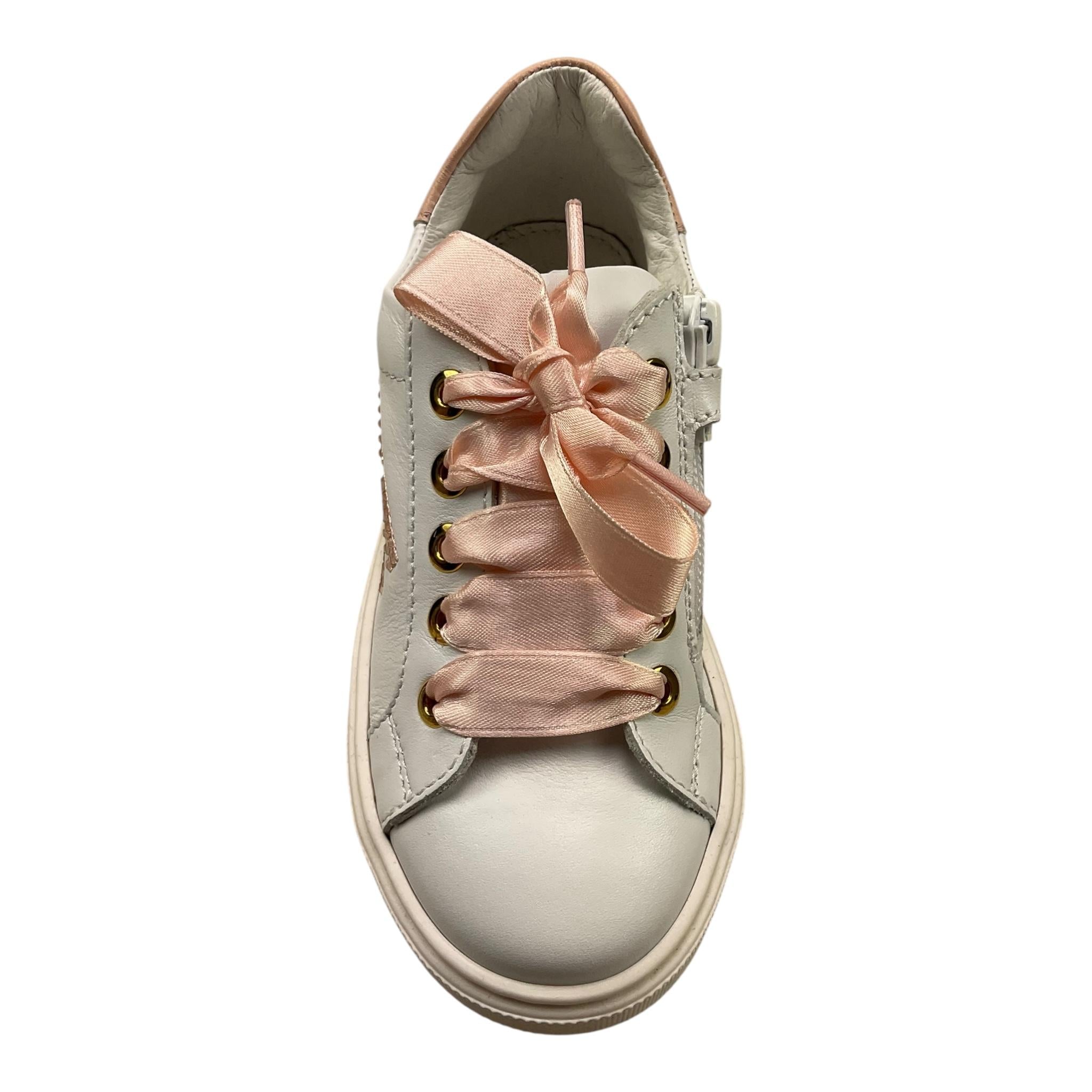 Elisabetta Franchi Sneakers Tinta Unita con Lacci In Contrasto per Bambina F1A9E0222 BIANCO ELISABETTA FRANCHI 
