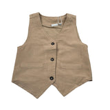 Name.It Gilet tinta unita Beige per Neonato 13200202N BEIGE NAME.IT 