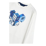 MAYORAL shirt girocollo tinta unita con stampa in contrasto Bianco per Bambino 4059 BIANCO MAYORAL 