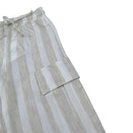 Magil Pantalone Bicolore Fantasia A Righe per Neonata HM25001N BIANCO/BEIGE MAGIL 