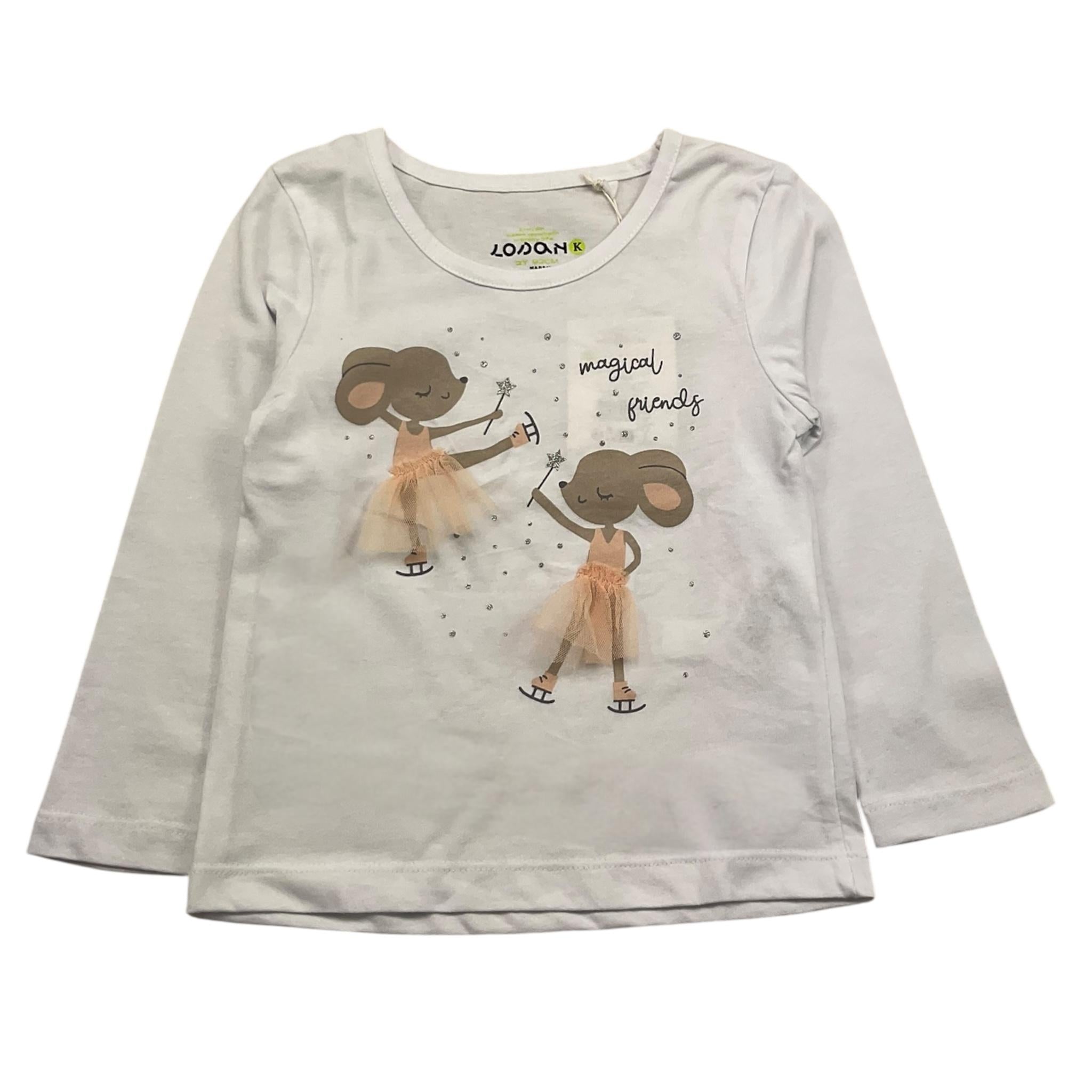 LOSAN shirt tinta unita cn stampa Bianco per Neonata 51033005041015 BIANCO LOSAN 