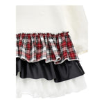 MONNALISA abito felpa girocollo tinta unita con balze Bianco per Bambina 19D922X BIANCO MONNALISA 