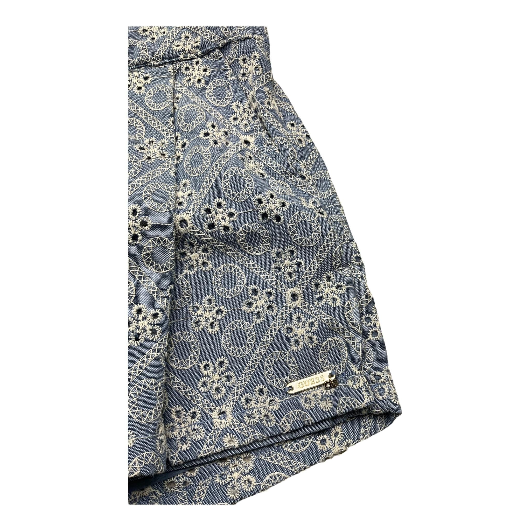 Guess Short Tinta Unita In Pizzo San Gall per Bambina J3RD20WF6Q0 BLU GUESS 
