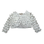 Kocca Coprispalle Tinta Unita con Applicazioni per Bambina NIKUL BIANCO Kocca 