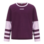 K-WAY shirt girocollo tinta unita cn maniche in contrasto Viola per Bambina K5127WW VIOLA K-WAY 