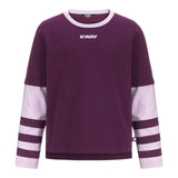 K-WAY shirt girocollo tinta unita cn maniche in contrasto Viola per Bambina K5127WW VIOLA K-WAY 