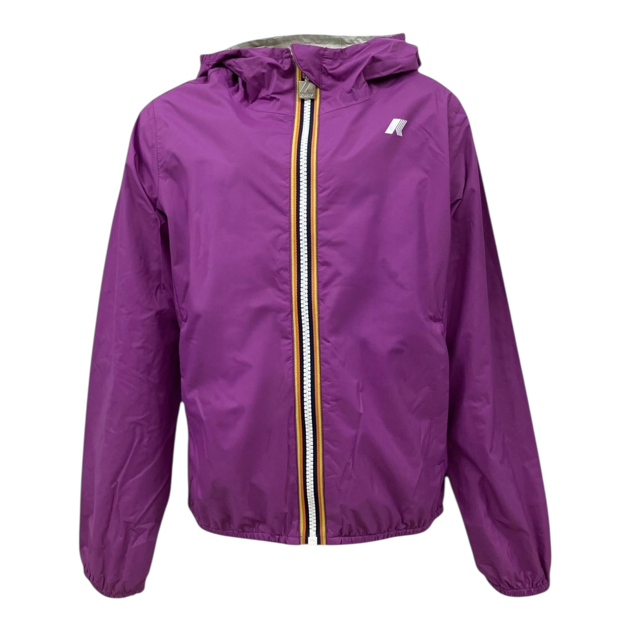 K-Way Giubbino Reversibile Bicolore con Cappuccio per Bambina K61313WK VIOLA/BEIGE K-WAY 