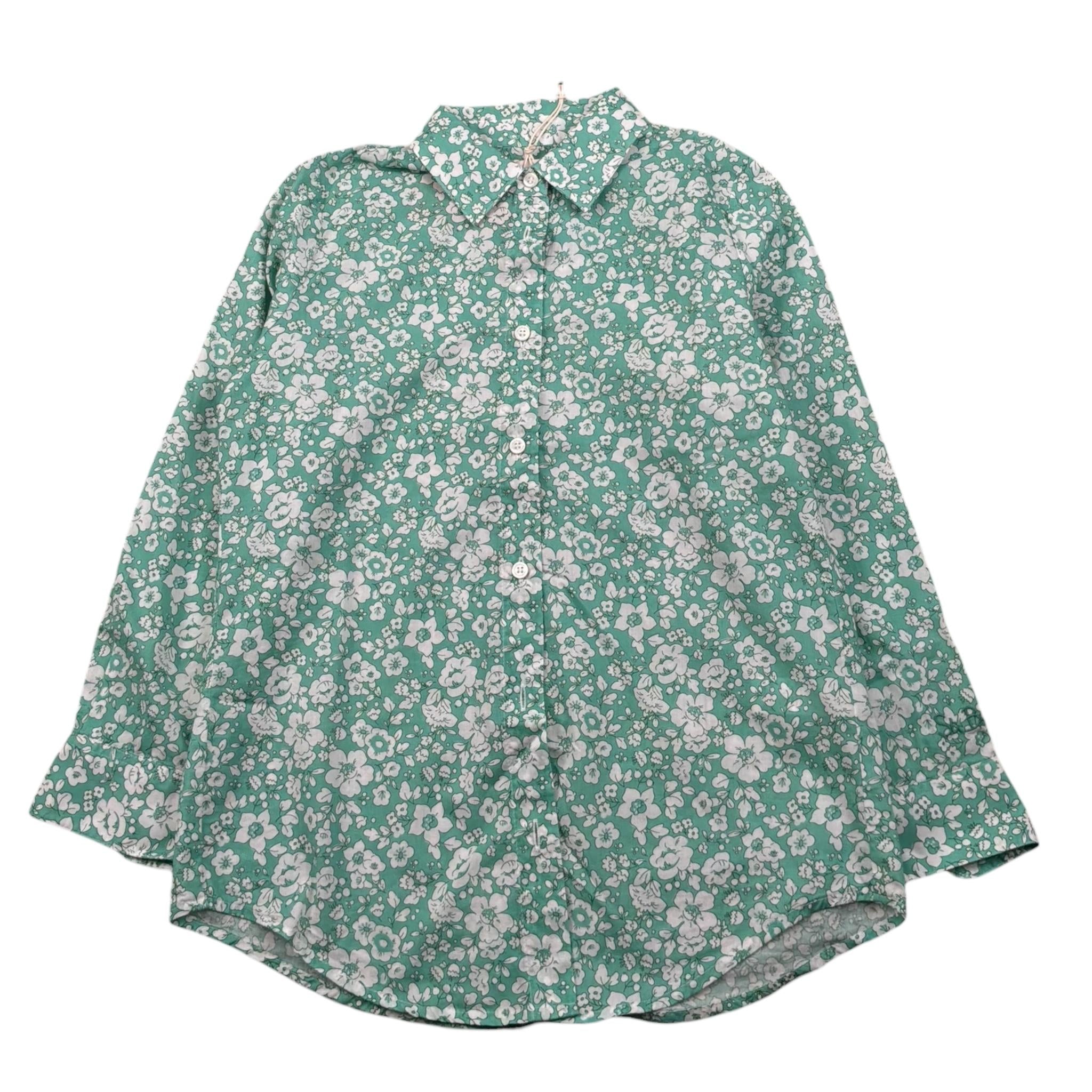 Saint Barth Camicia Manica Lunga Fantasia Floreale per Bambina BRIG00304 VERDE SAINT BARTH 