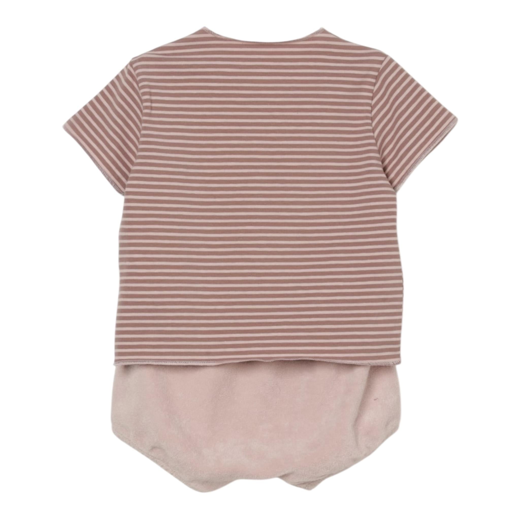 Teddy E Minou Completo 2 Pezzi T-Shirt-Culotte per Neonata E24CP062M1031 ROSA TEDDY E MINOU 