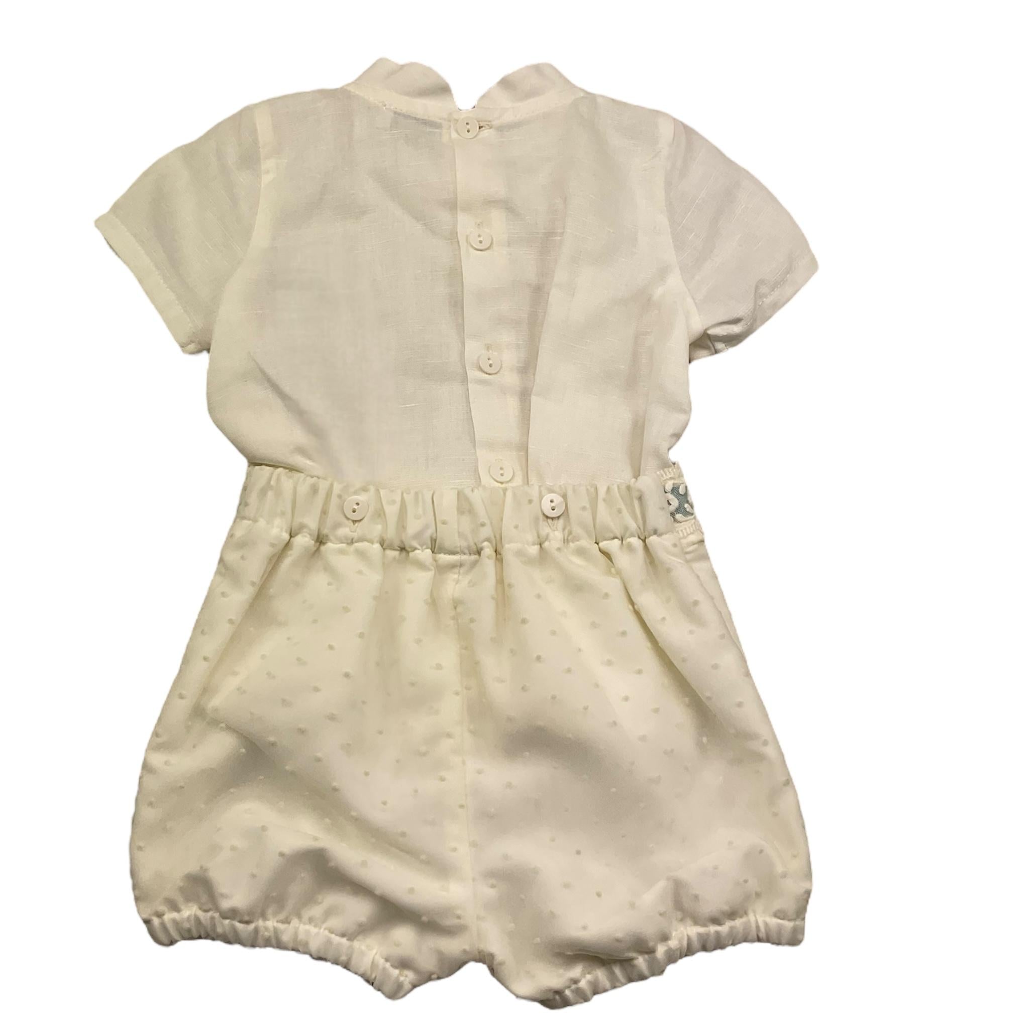 Pontoporponto Completo 2 Pezzi Camicia-Culotte per Neonato 6311 PANNA PONTOPORPONTO 