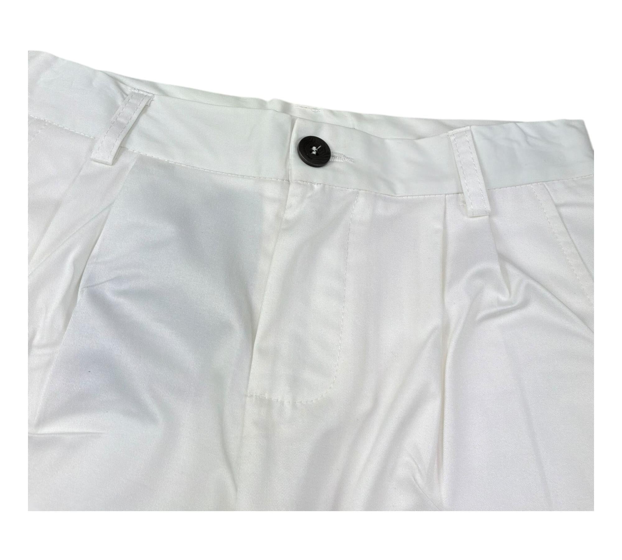 Paolo Pecora Pantalone Tinta Unita con Girovita Regolabile per Bambino PP4247 BIANCO PAOLO PECORA 