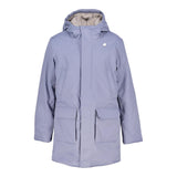 K-WAY giubbino tinta unita modello lungo con cappuccio Azzurro per Bambino K1128HW AZZURRO K-WAY 