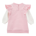 Monnalisa Abito Bicolore con Maniche In Contrasto per Neonata 39D905 ROSA MONNALISA 