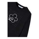 MAYORAL shirt gircollo tinta unita con stampa Nero per Bambina 178 NERO MAYORAL 