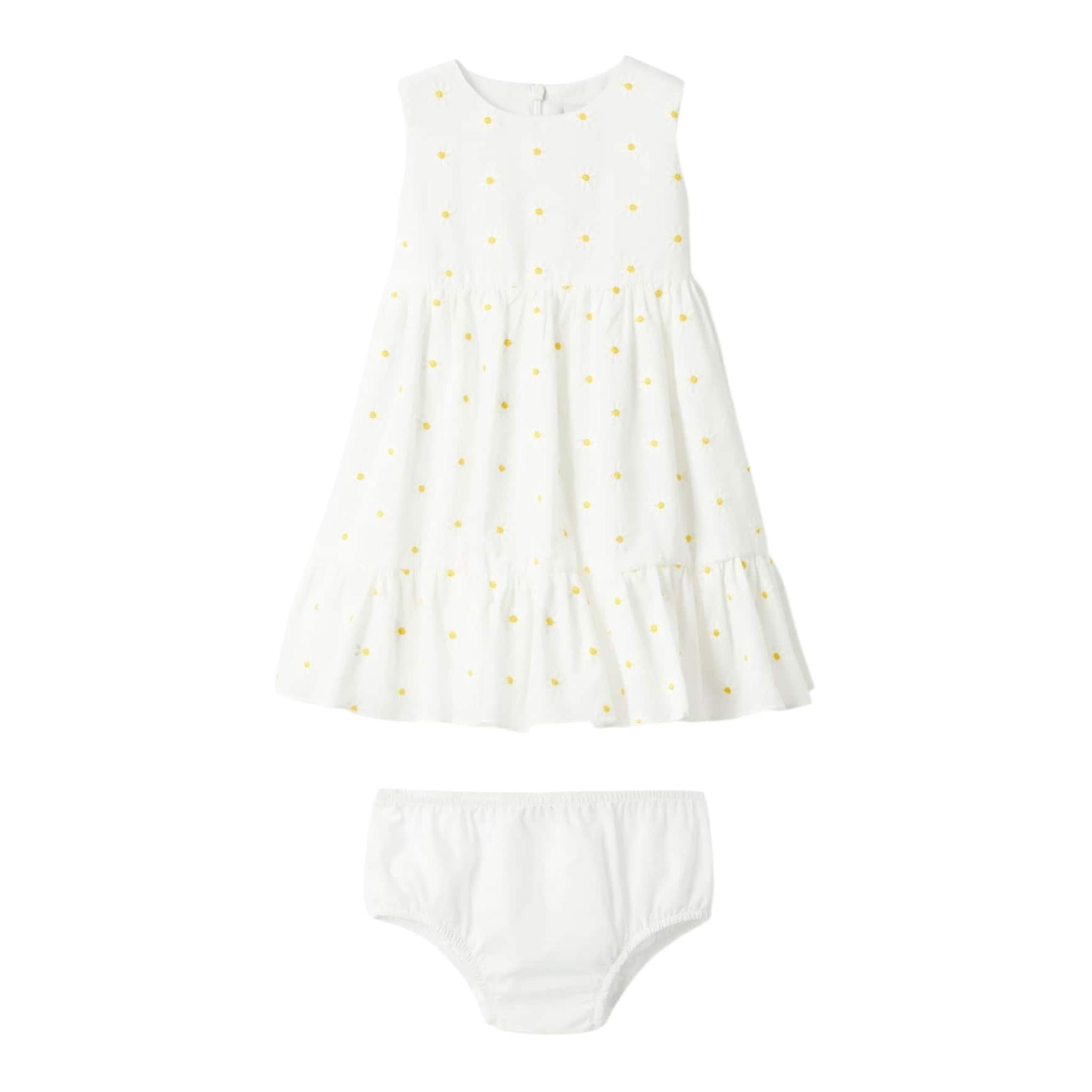 Il Gufo Set Abito-Coulotte Tinta Unita con Margherita per Neonata P25VA330C5053 BIANCO IL GUFO 