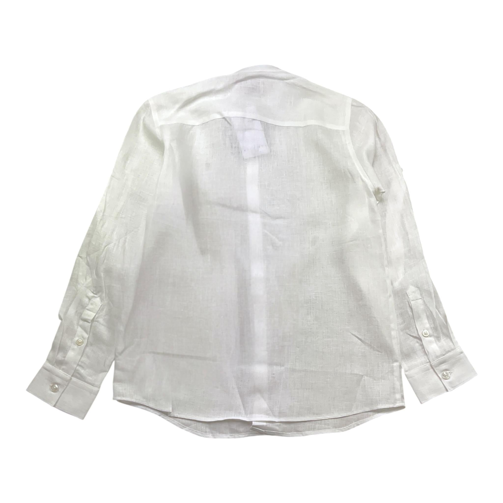 Cesare Paciotti Camicia Manica Lunga Tinta Unita con Logo per Bambino CMP4161J BIANCO CESARE PACIOTTI 