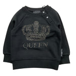 JOHN RICHMOND felpa girocollo tinta unita con brillantini Nero per Neonata RIA25113FE NERO JOHN RICHMOND 