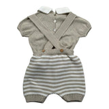 Juliana Completo 2 Pezzi Maglia-Salopette per Neonato 25202 BEIGE JULIANA 