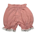 Babyvip Short Tinta Unita con Ricami per Bambina T1539J ROSA BABYVIP 