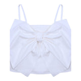 Vicolo Top Bretelline Tinta Unita con Fiocco per Neonata 3146TOP00317N BIANCO VICOLO 